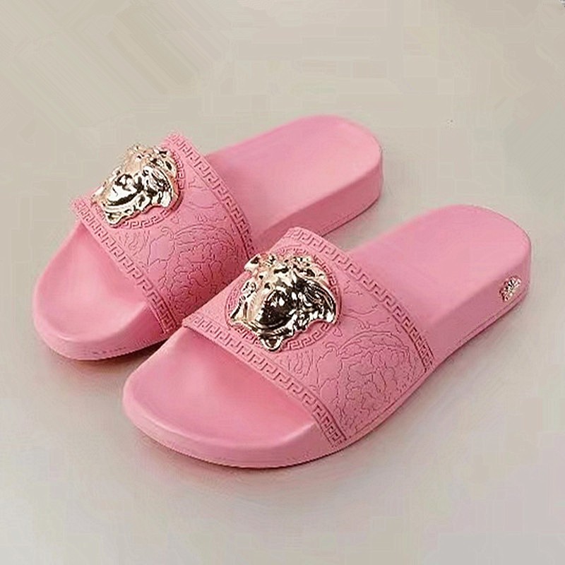 popular  pvc shoes women platform sandal with head ornament one-piece non-slip beach comfortable casual slippers for lad