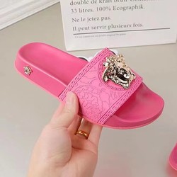 popular  pvc shoes women platform sandal with head ornament one-piece non-slip beach comfortable casual slippers for lad