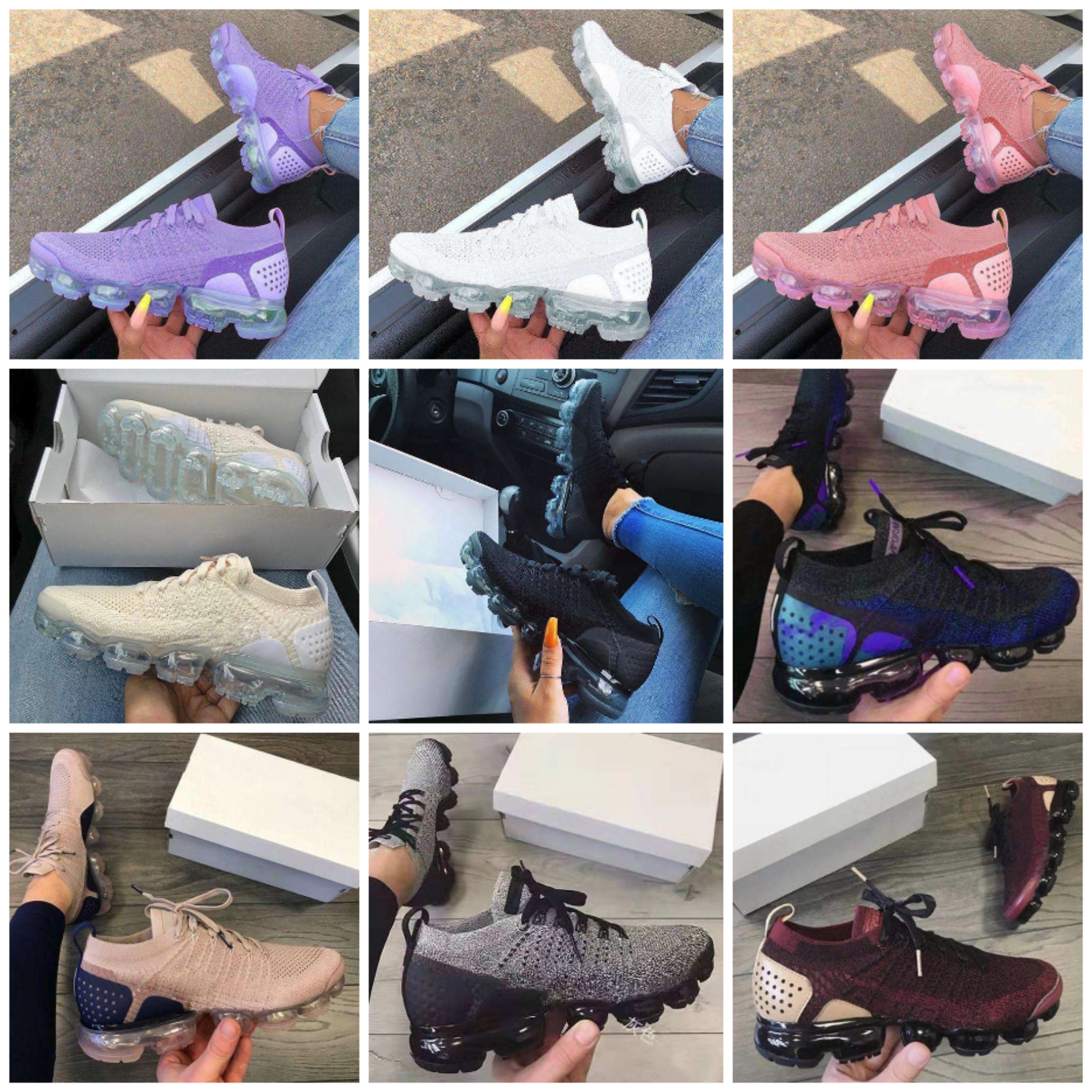 BUSY GIRL AL5160 2023 new arrivals breathable lace up sneakers women's fashion sneakers purple for women sports shoes