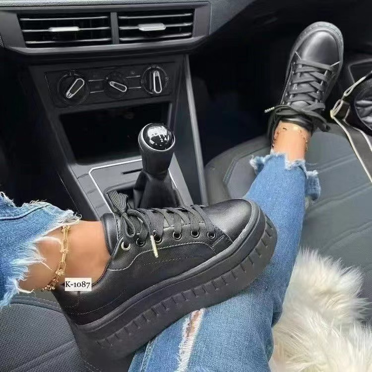 Fashion Ladies Lace-up Women's Casual Sneakers Autumn Winter Trainers Leisure Female Shoes Platform Women Running Shoes