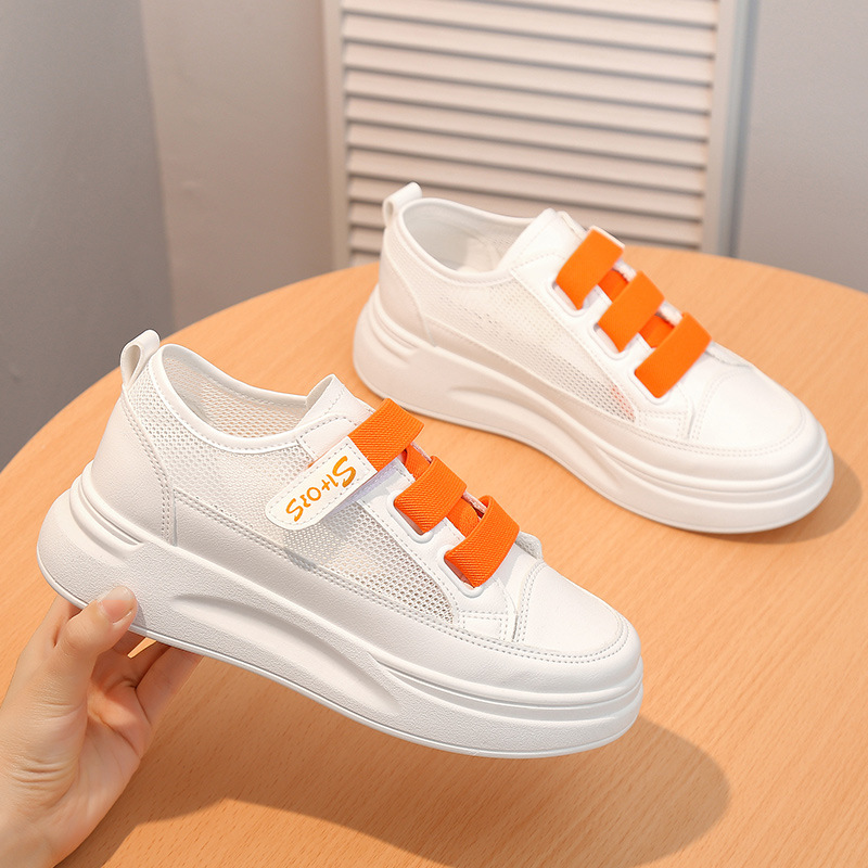 Fashion increase Breathable Mesh Upper sneakers sneakers White safety Women's Summer Casual Streetwear Shoes
