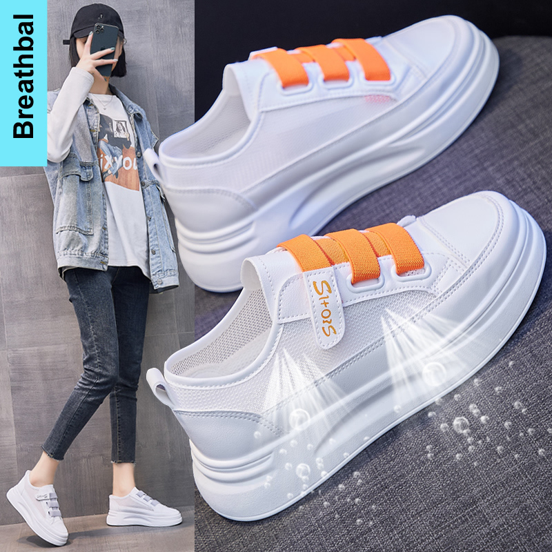 Fashion increase Breathable Mesh Upper sneakers sneakers White safety Women's Summer Casual Streetwear Shoes