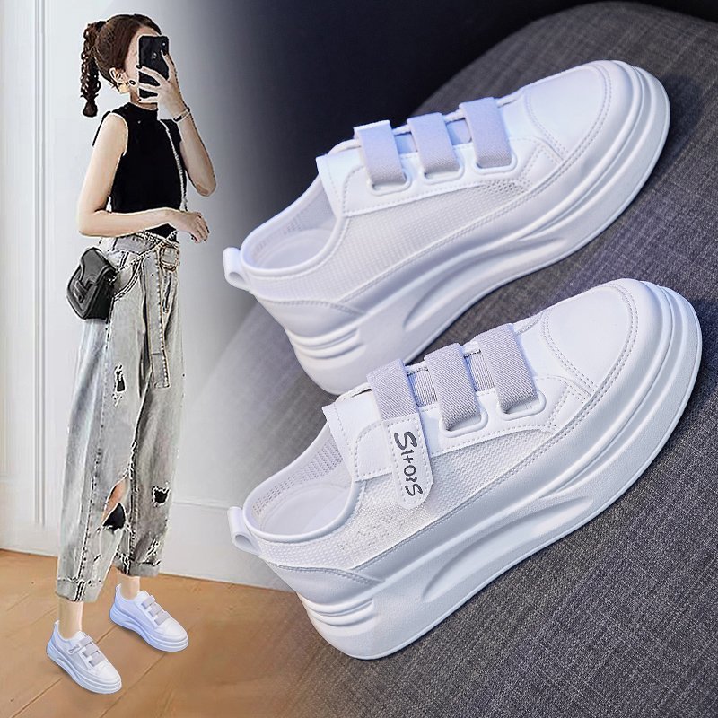 Fashion increase Breathable Mesh Upper sneakers sneakers White safety Women's Summer Casual Streetwear Shoes