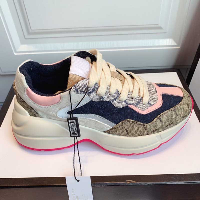  Rhyton Men's Designer Sneaker Print Luxury Designer Shoes For Woman