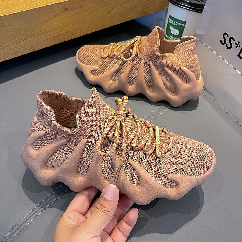 Coconut Sneakers Women's Socks Knitted Jogging Shoes 2023 New Breathable Casual Sports Running Shoes