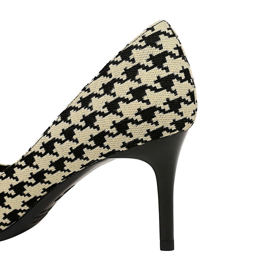 8829-A1 BIGTREE European and American Fashion Banquet Sexy Women's Shoes Shallow Mouth Pointed Pearl Women's High Heels