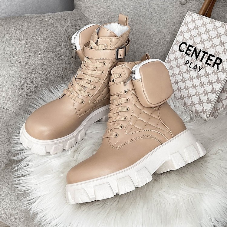 Dropshipping PU ladies boots chunky heel ankle boots for women big size women's boots