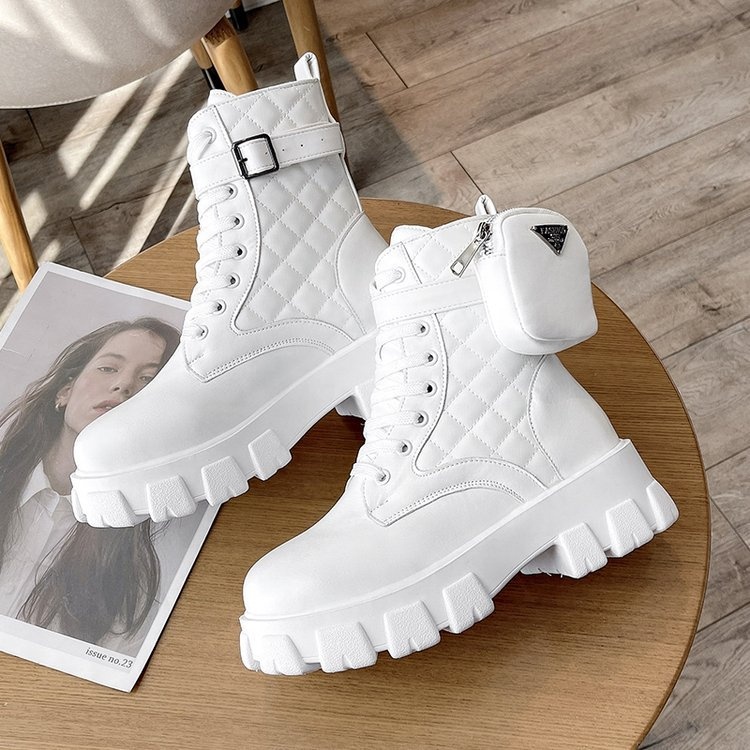Dropshipping PU ladies boots chunky heel ankle boots for women big size women's boots