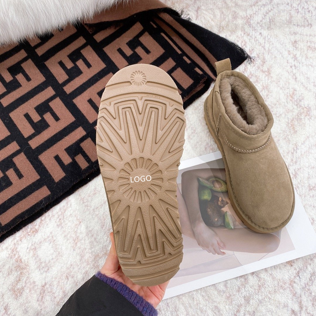   Ugh Designer Boots Dropshipping Fall Winter Wool Low Tube Snow Boots Women