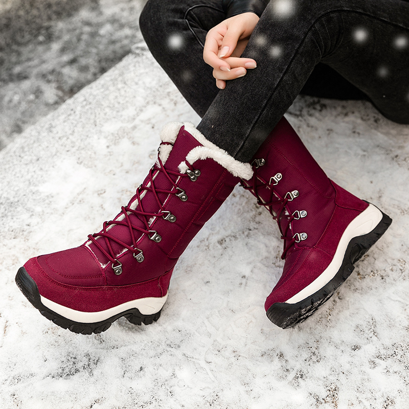 New Arrivals Women Snow Boots Plus Velvet Thickening Fashion Warm Winter Boots Long Shoes Boot