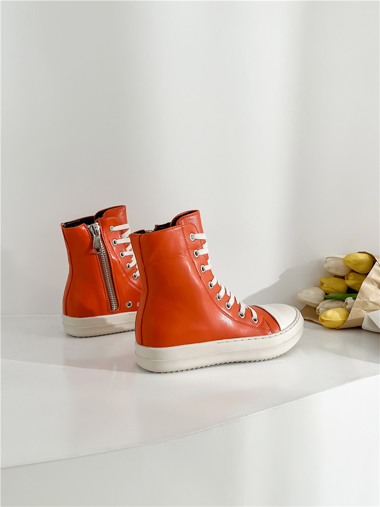 Casual Canvas Shoes Luxury Trainers Ankle Lace Up Women Sneaker Zip up High TOP Streetwear Flats Black Sneakers Boots