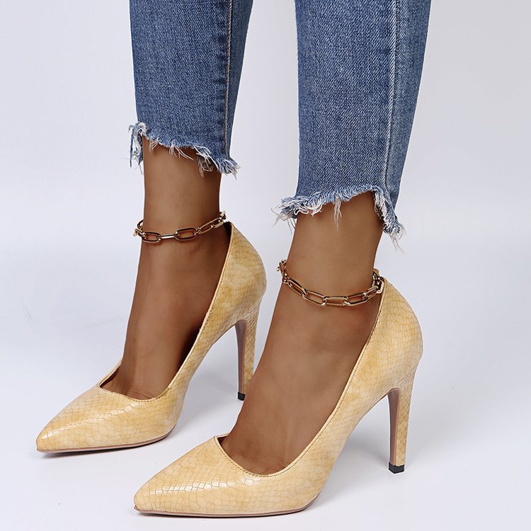 35-43 Summer New Style Pointed Toe Stiletto High Heels Women's Soft Leather High Heel Single Shoes Women's Shoes