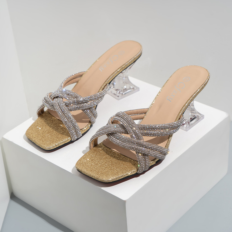 2023 Women's Sandals Summer New High-heeled Hollow slippers high heel Shoes for lady