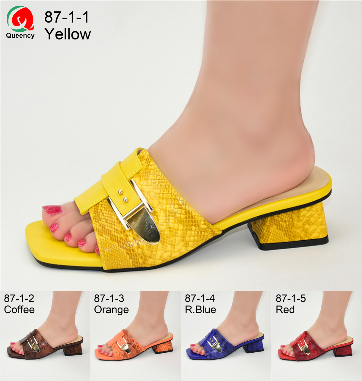 AF Latest  Pumps African Women's High/Low Heel Slipper Shoes With Stones For Wedding/Party Heel high