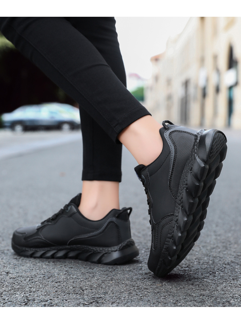 2023 Spring Women's Shoes Versatile Fashion Leather Casual Sports Shoes Women's Low Top Trendy Running Shoes