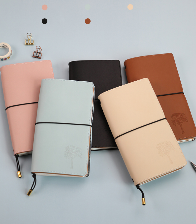 Study Office Necessity Book Agenda Journal Pu Cover Three Books Collections Notebook