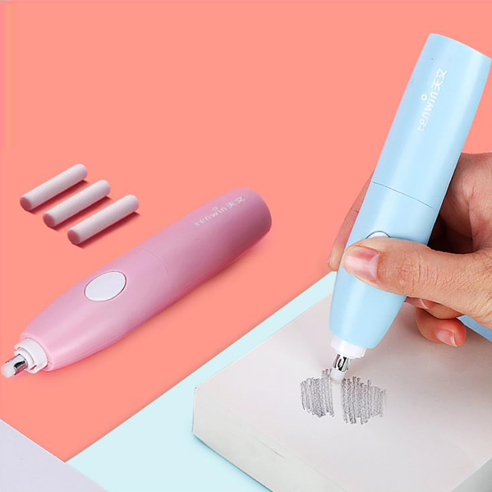  Primary Student Study Electronic Pencil Sets Electric Eraser Sharpener Vacuum Cleaner