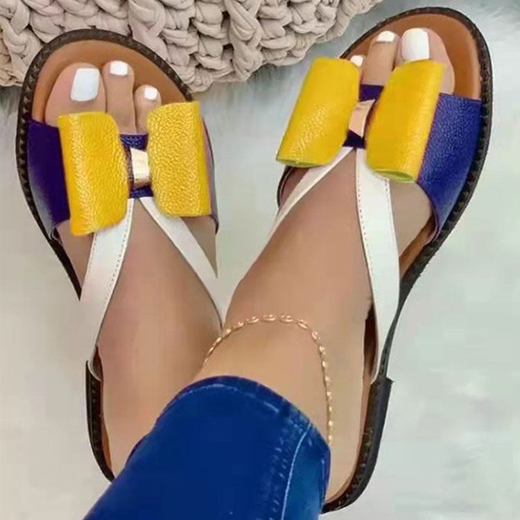 Summer Women Slippers Cute Butterfly-Knot Casual Sandals Lady Slides Flats Plus Size Women Shoes for Women