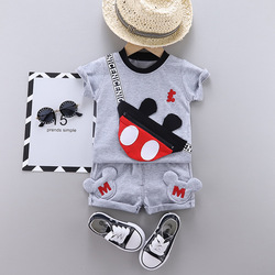 Fashion Kids clothing Boys' Summer Suit Boys' Cotton Casual Short Sleeve T-shirt + Shorts Set Baby's Clothes sets