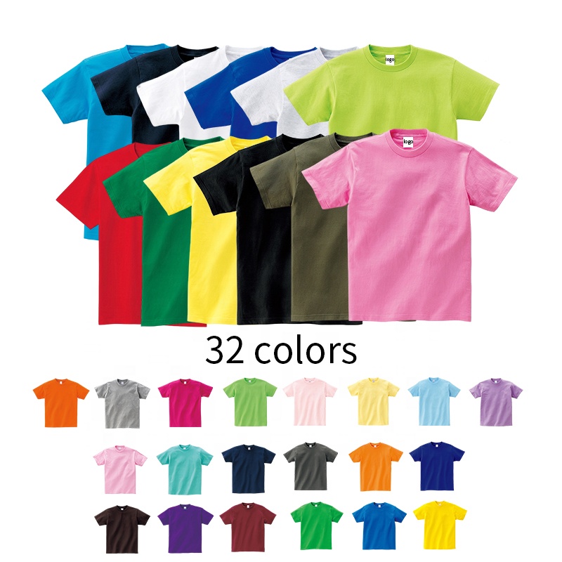 Ready to ship plain blank 100% cotton t-shirts kid's clothing for boys and girls   t shirts