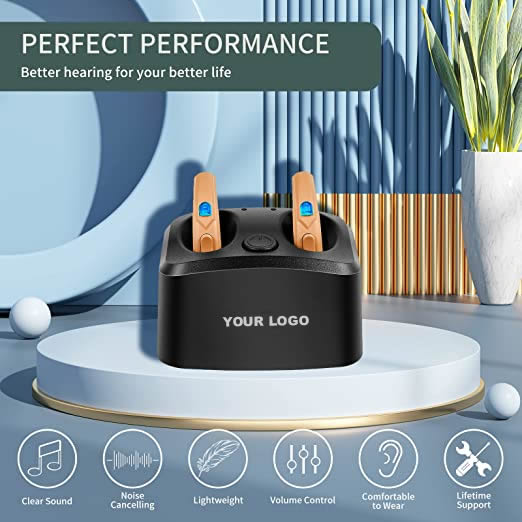 Health Care Supplies Hearing Aids with Charging Base Behind-the-Ear Invisible Hearing Aids Medical Ear Hearing Aids for 