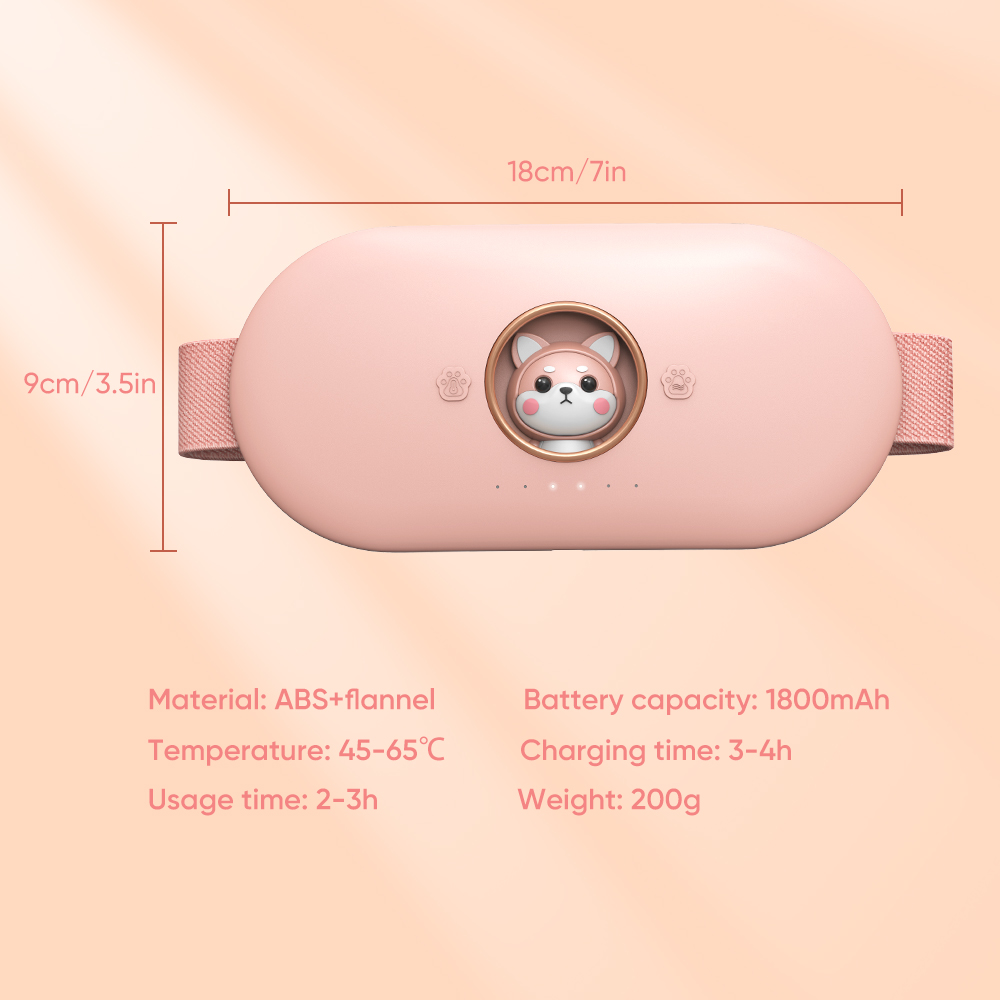 Cramp Care Graphene Thermal Pad Waist Heating Belt Rechargeable Cordless Menstrual Heating Massage Pad Waist Jewelry 3 W