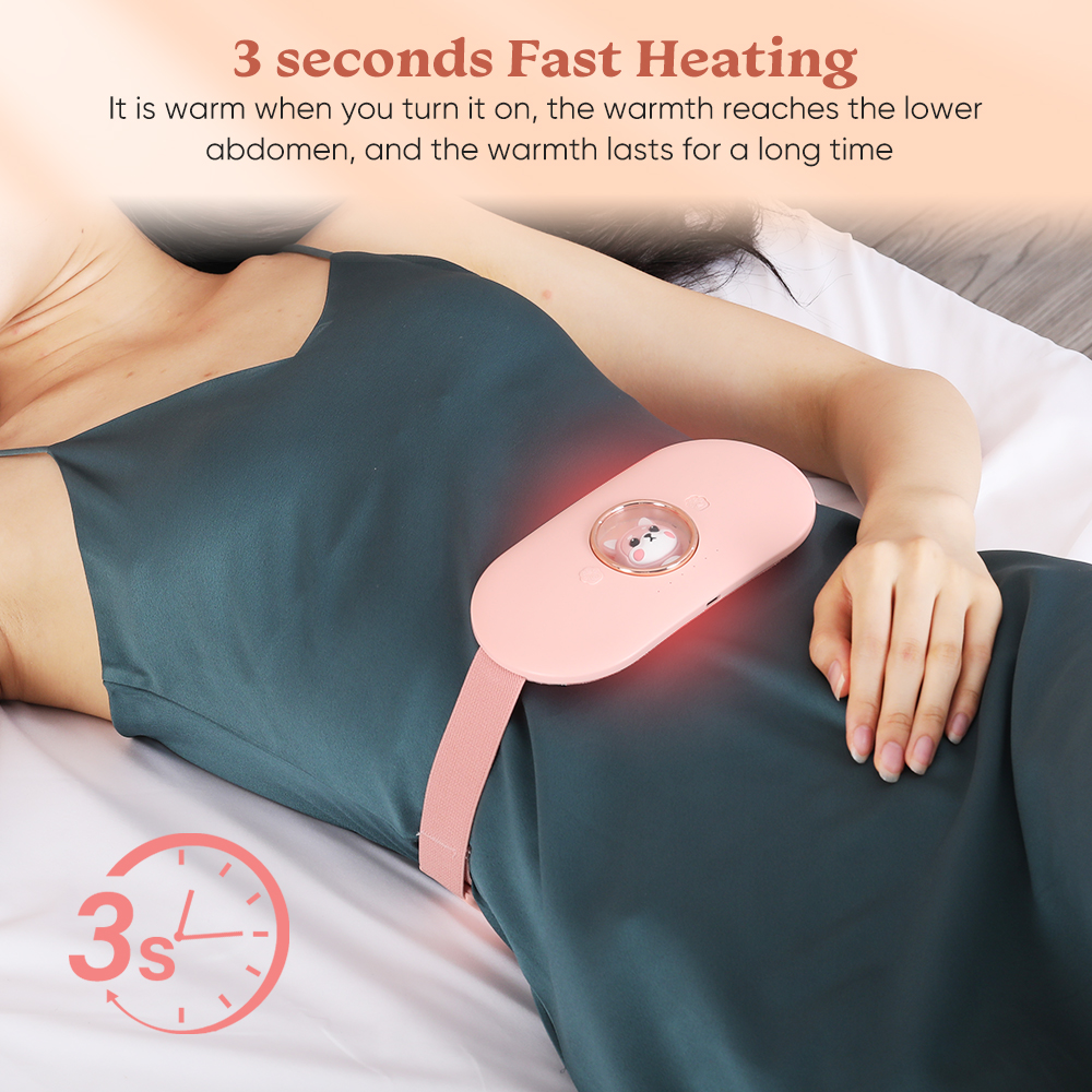 Cramp Care Graphene Thermal Pad Waist Heating Belt Rechargeable Cordless Menstrual Heating Massage Pad Waist Jewelry 3 W