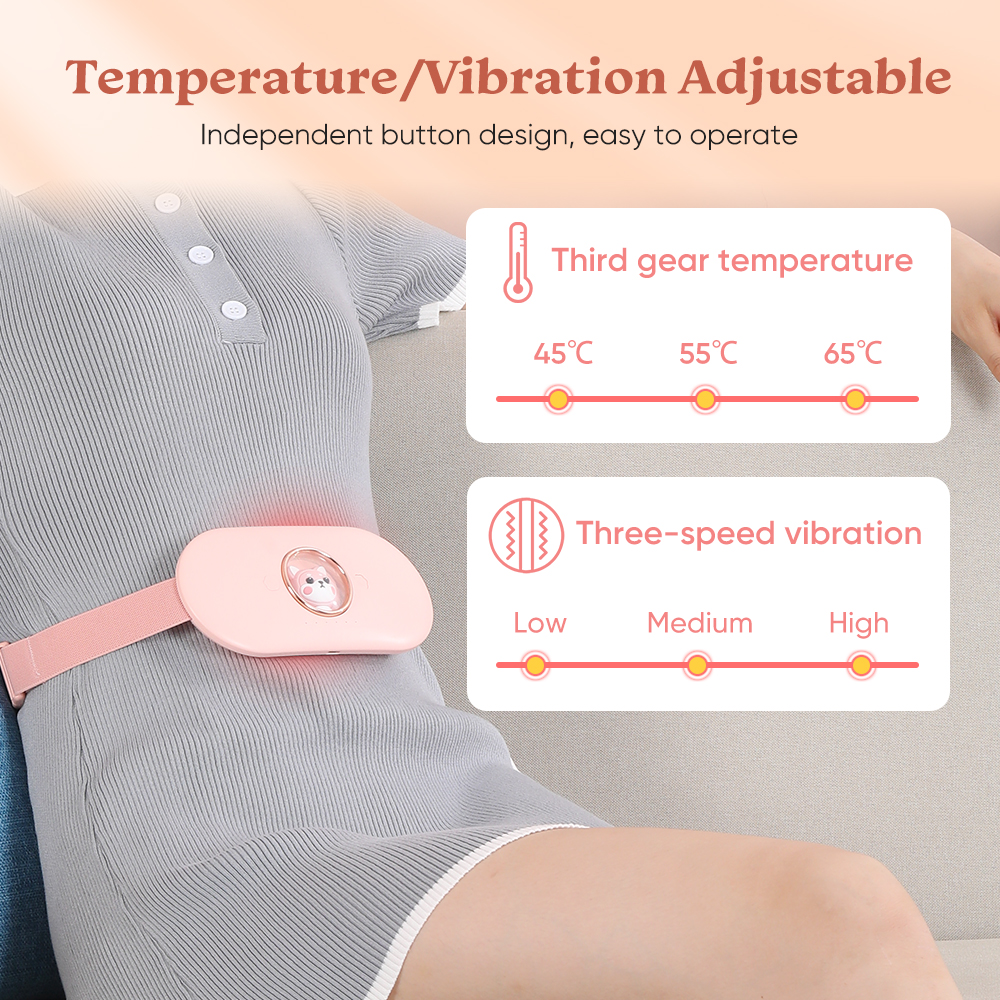 Cramp Care Graphene Thermal Pad Waist Heating Belt Rechargeable Cordless Menstrual Heating Massage Pad Waist Jewelry 3 W