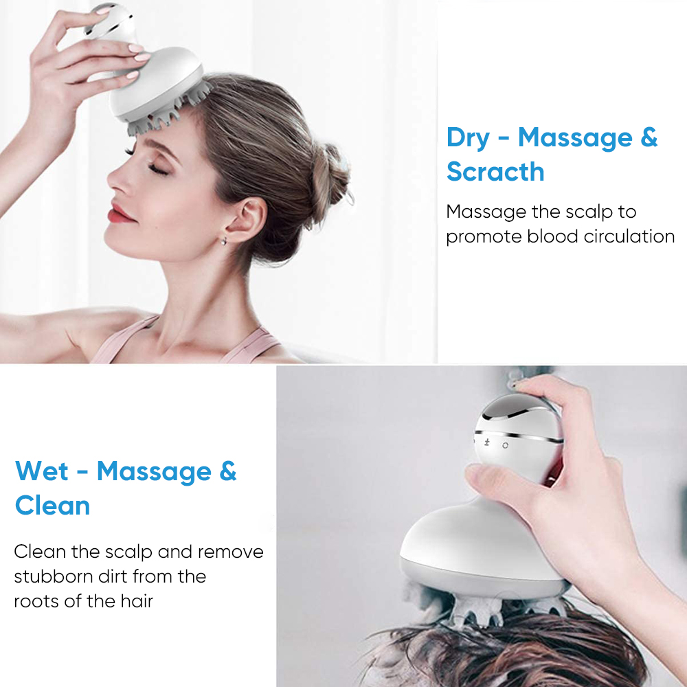 Wh-86 Dropshipping Products 2023 Scalp Massager for Stress Relax Electric Portable Head Massager Scrubber