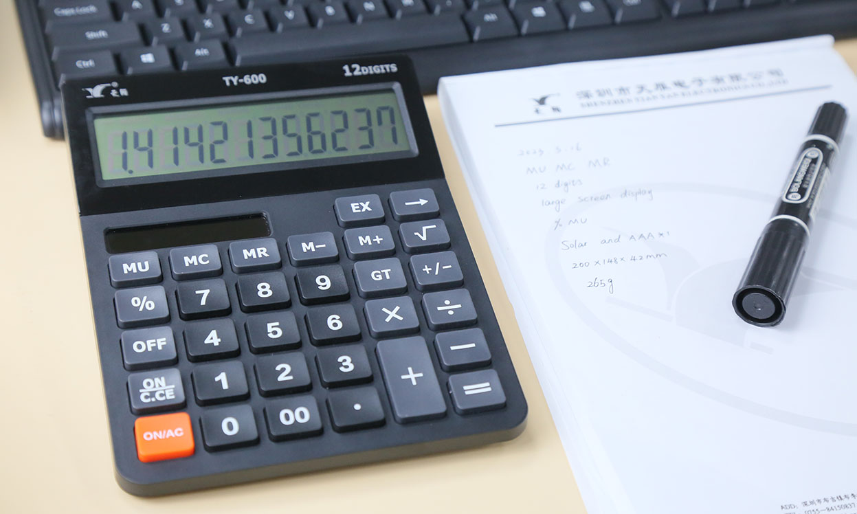 High Performance Desktop Calculator 12 Digits Solar and AAA Desktop Calculators for School and Office