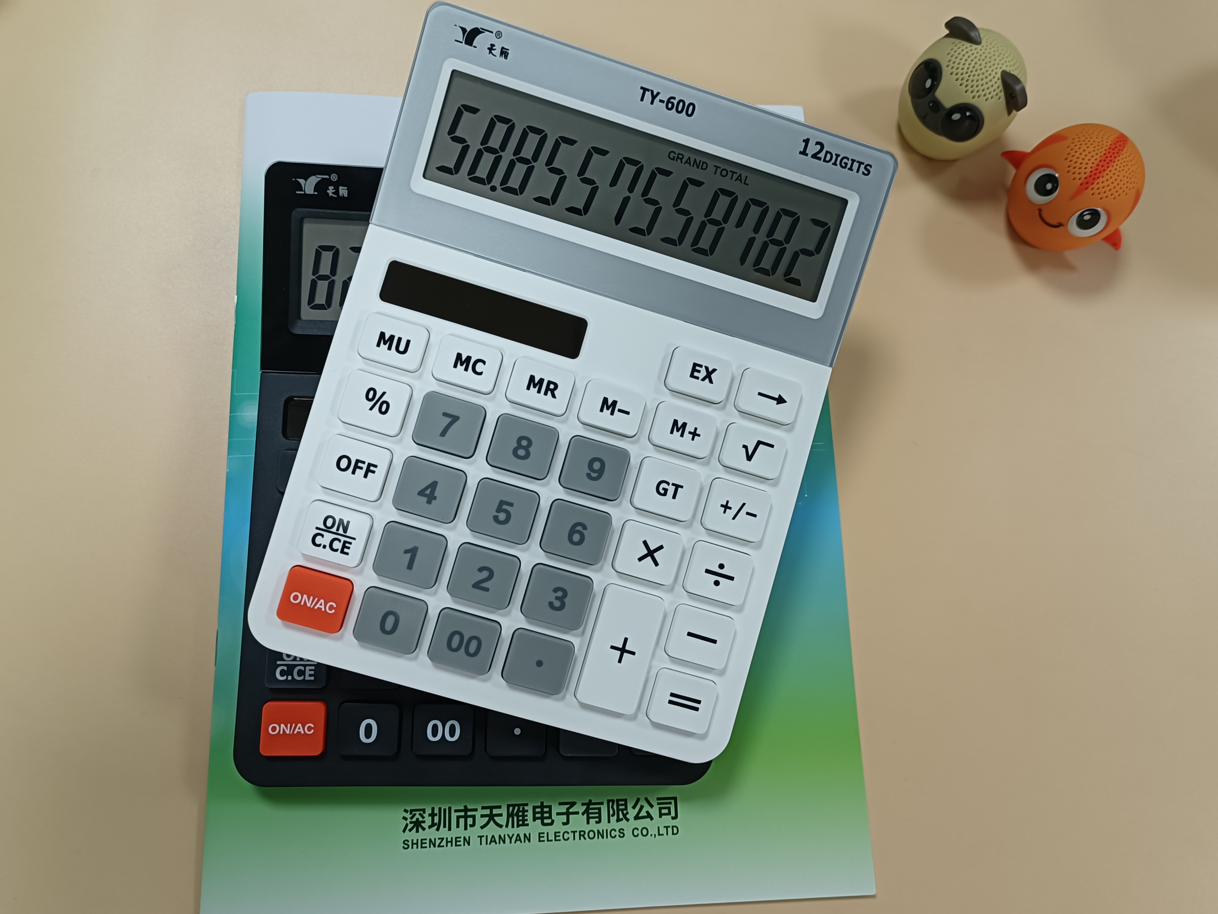 High Performance Desktop Calculator 12 Digits Solar and AAA Desktop Calculators for School and Office