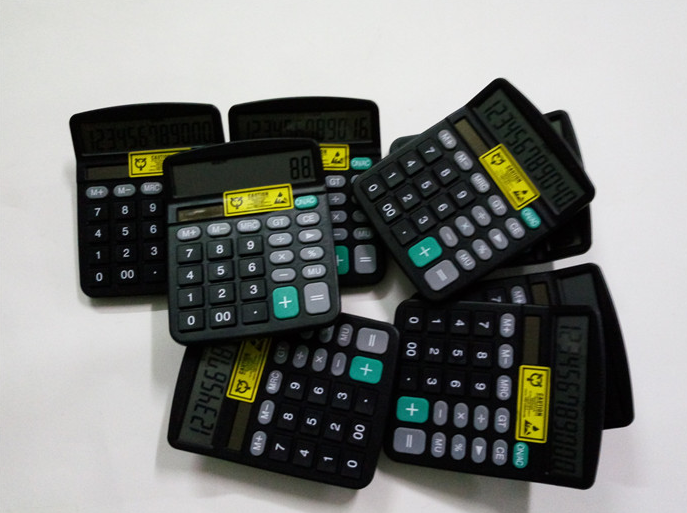 Dual power system 12 digits Plastic PP ESD Calculator