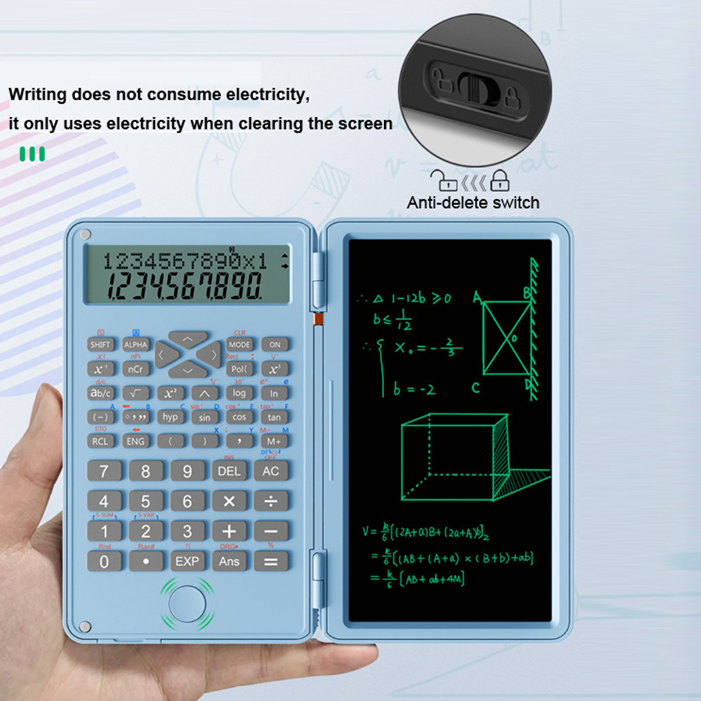 12 Digits Calculator 6 Inch Digital Graphic Tablet LCD Writing Pad with Stylus Portable Calculators with Notepad Display