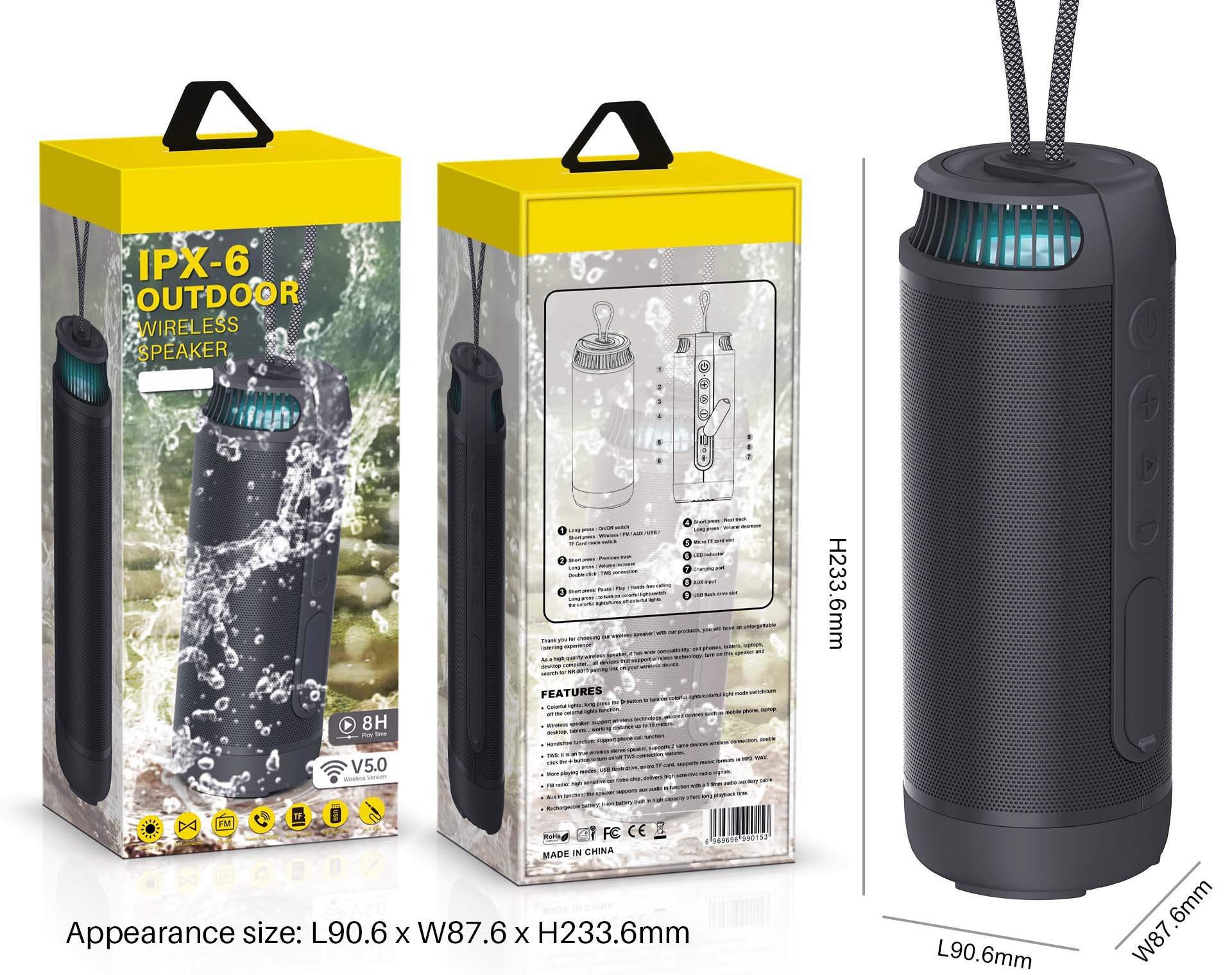 Hot selling products 2023 profecional  boombox 10w speakers bass high quality loud  mp3 player bt music speakers