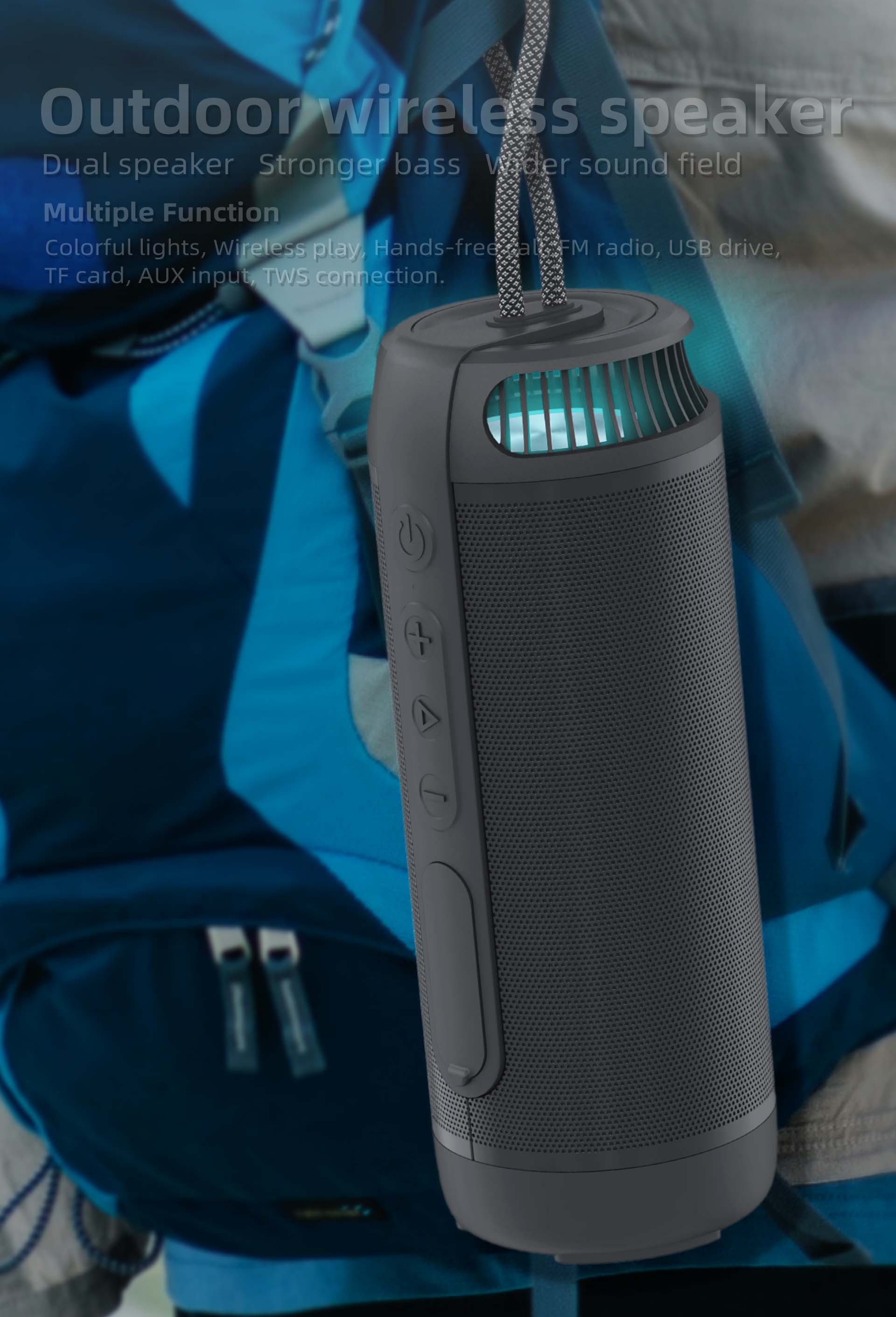 Hot selling products 2023 profecional  boombox 10w speakers bass high quality loud  mp3 player bt music speakers