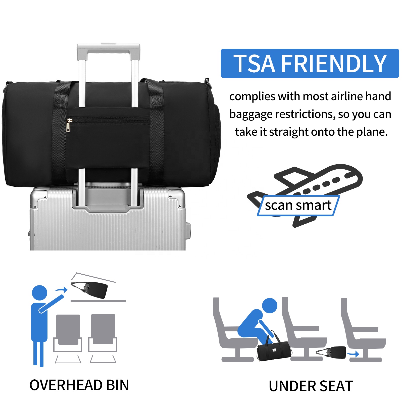 Large Capacity Folding WaterProof Handbags New Design Gym Travel Sports Duffel Bag   Duffle Bag For Women