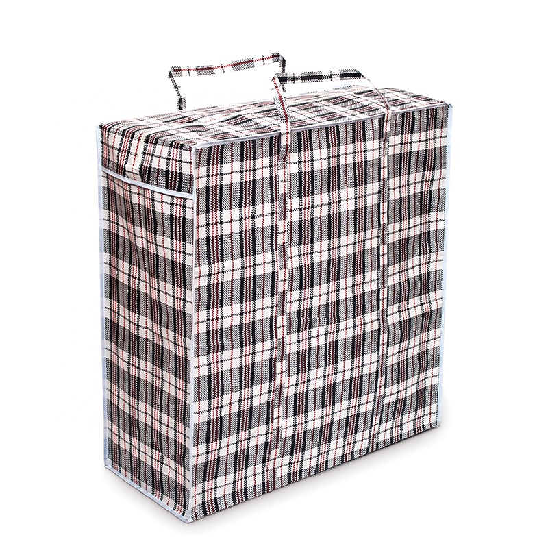 Travel Moving Bags Polypropylene Tote Pp Woven Bag Zipper