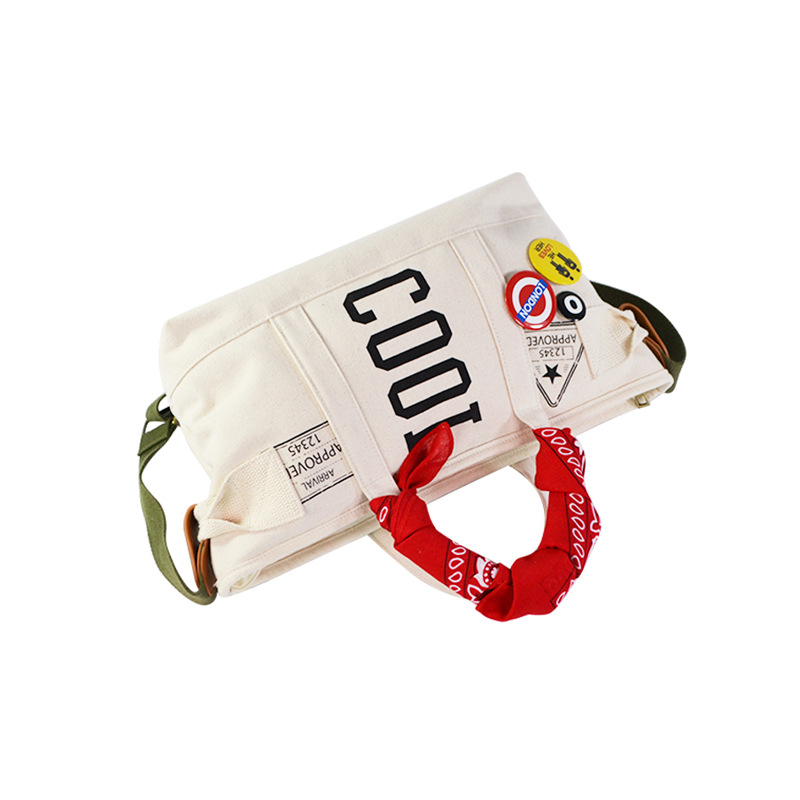 Various Specifications Low Price Green Shopping Bag Fashion design canvas tote bag with zipper  sale soma package