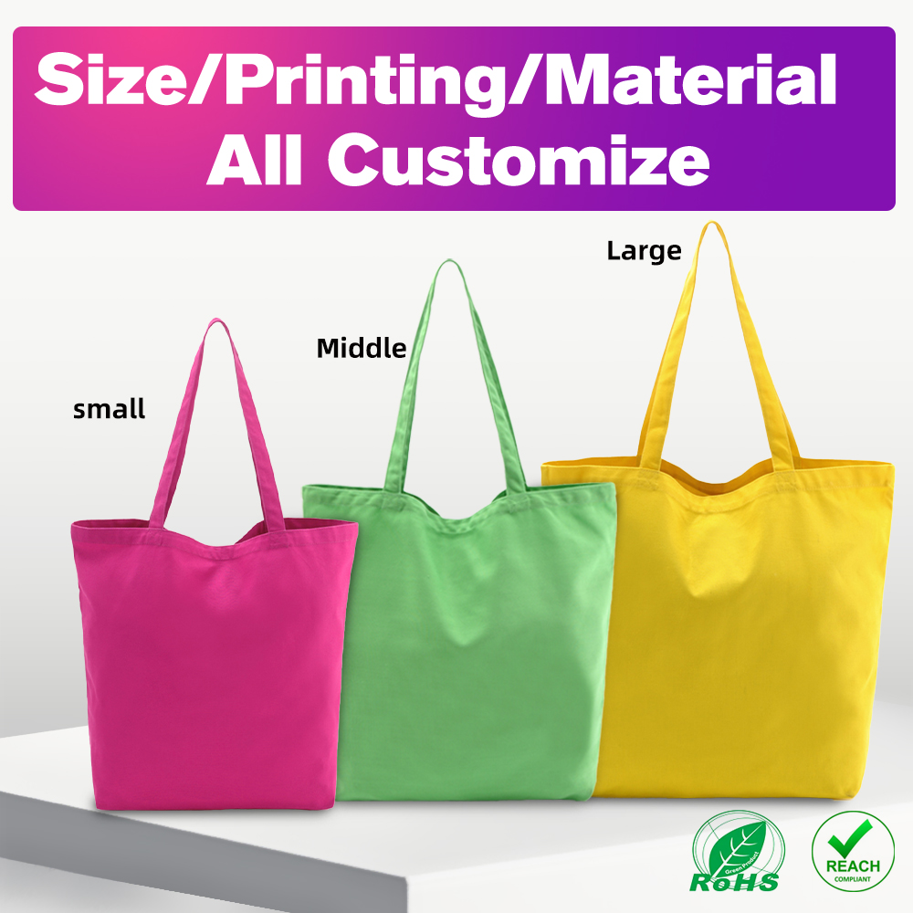Various Specifications Low Price Green Shopping Bag Fashion design canvas tote bag with zipper  sale soma package