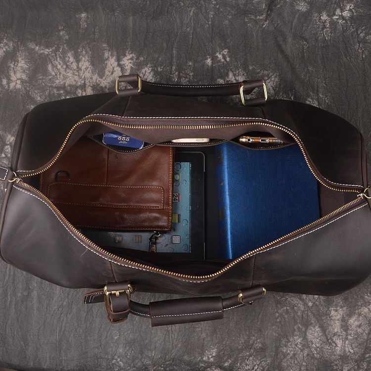 Leather Travel Overnight Weekend Sports Gym Duffel Carry On bag Handmade  Leather Duffle bags for Men