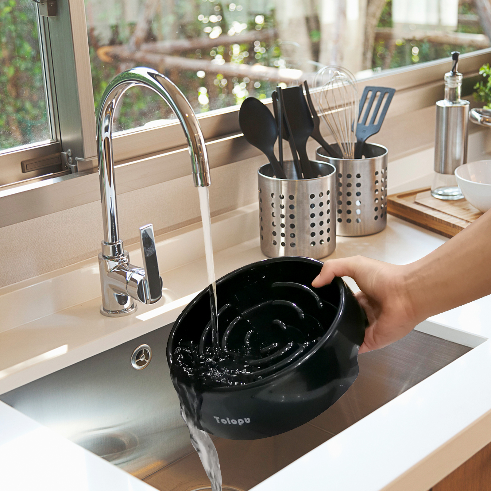 ABS High Quality  Direct  Portable Puppy  Slow Feeding Bowl  Eco-friendly Pet Feeder Supplies