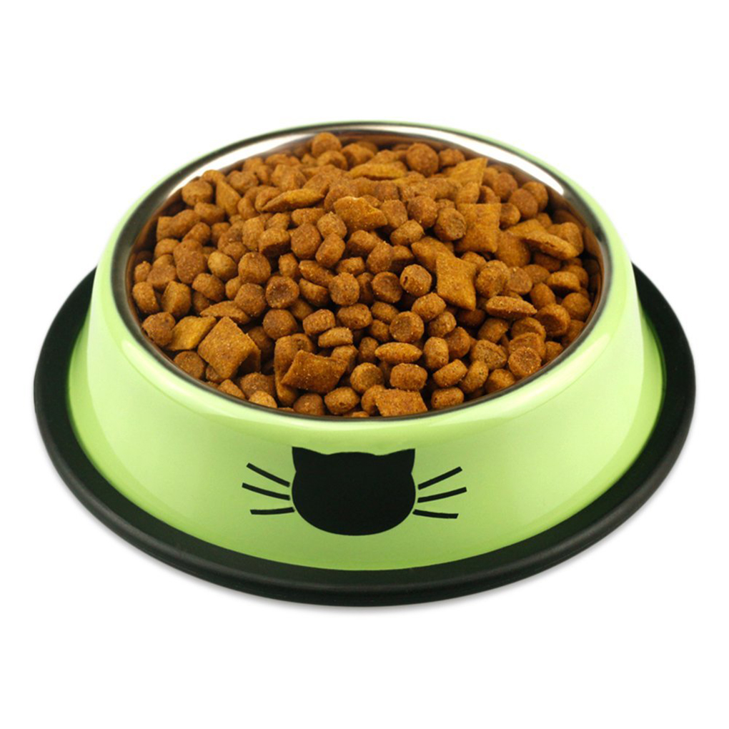 Stainless Steel Cat Bowls Pet Steel Bowl Set Food Water Bowl for Dogs and Cats Anti-skid Feeder Supplies for Small Dogs 