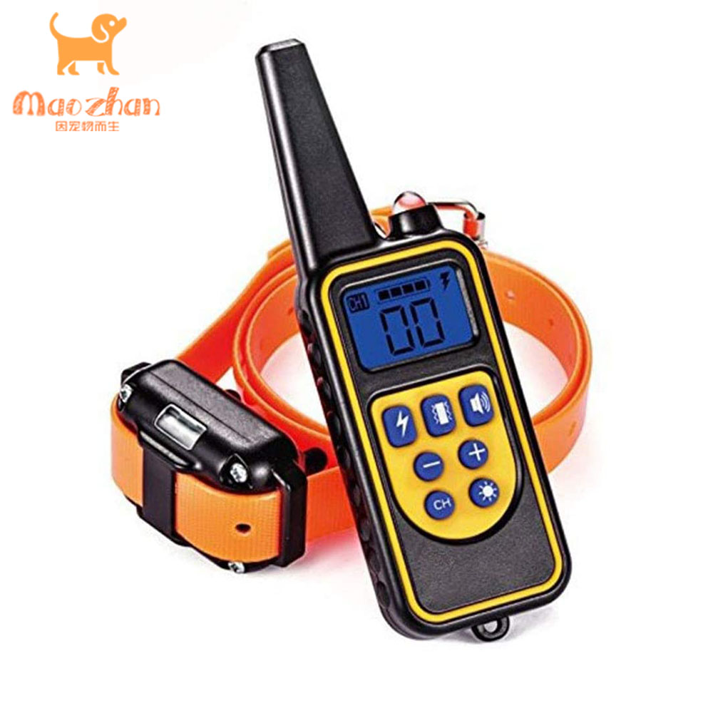 Pet Supplies Warning sound Vibration and Electric shock Buzzer light Dog trainer Remote controlled Dog Training Equipmen