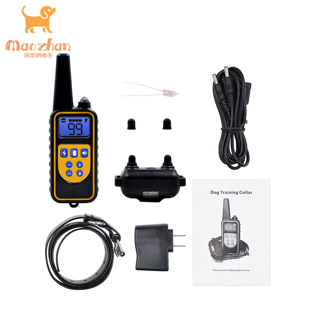 Pet Supplies Warning sound Vibration and Electric shock Buzzer light Dog trainer Remote controlled Dog Training Equipmen