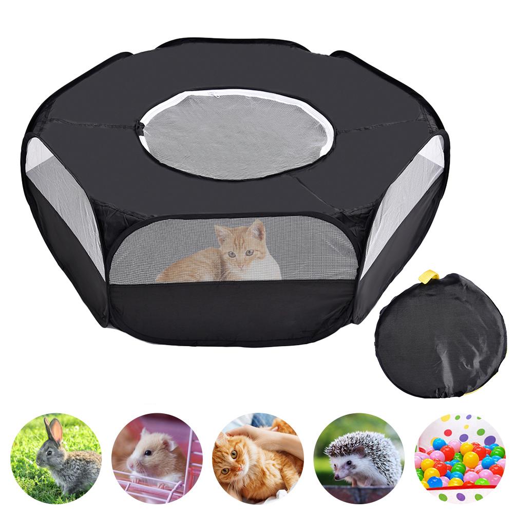 Transparent Small Animal Cloth Foldable Breathable Pet Fences Cat Rabbit Reptiles Amphiians with Sunroof Tent
