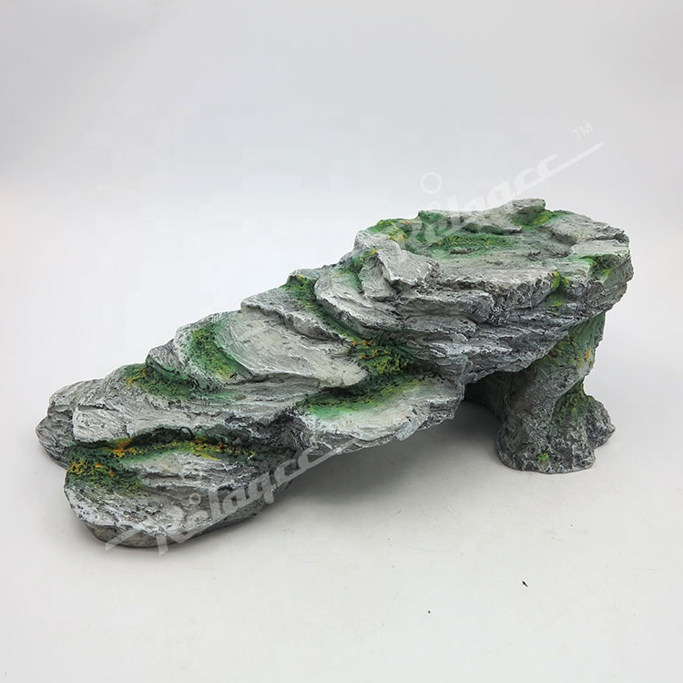Turtle Basking Platform Shale Scape Step Ledge, Reptile Cave Hideout Turtle Tank Accessories Decorations, Great for Rept
