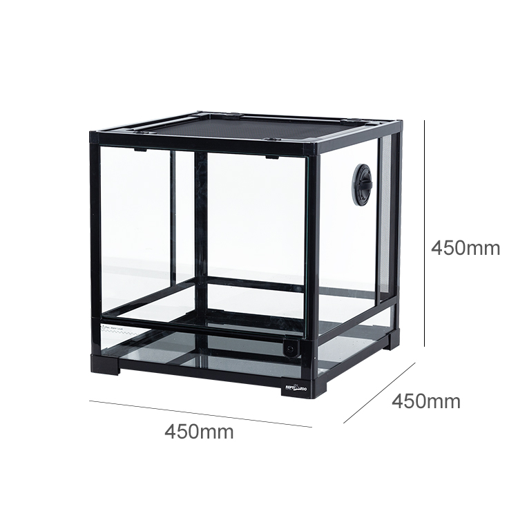 REPTIZOO RK0105S  RK Series 18x18x18 Inches Small Size Glass Terrarium Kit Reptile Cage Carriers for REPTILES Support
