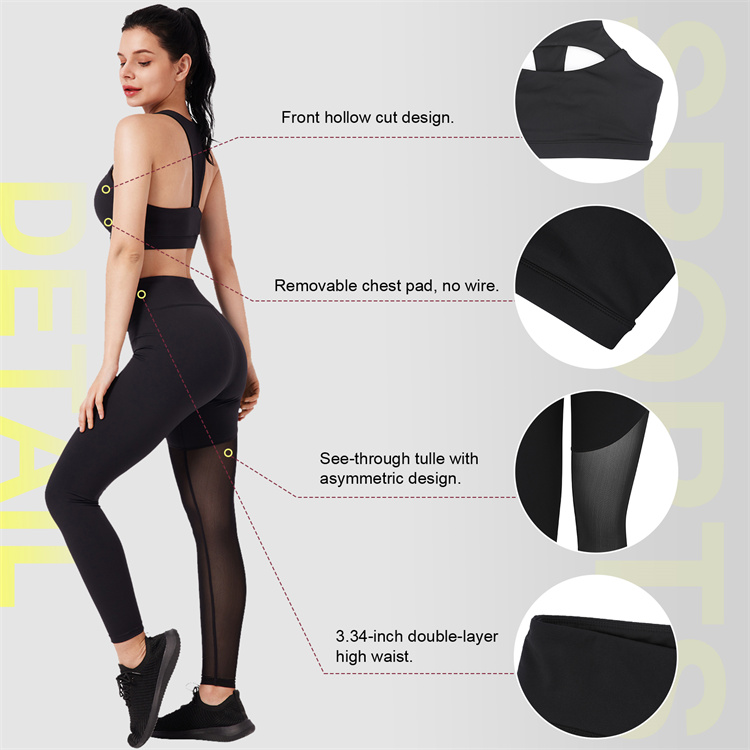 Waistdear  private label high quality sports fitness legging short fitness women seamless yoga sets