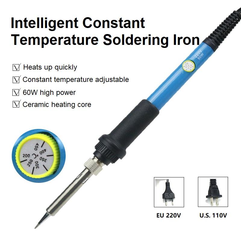 Portable 60W Repair Digital Display Solder Irons Tools Set Adjustable Temperature Rework Welding Electric Soldering Iron