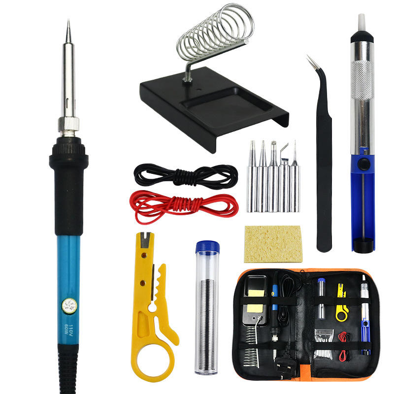 Portable 60W Repair Digital Display Solder Irons Tools Set Adjustable Temperature Rework Welding Electric Soldering Iron